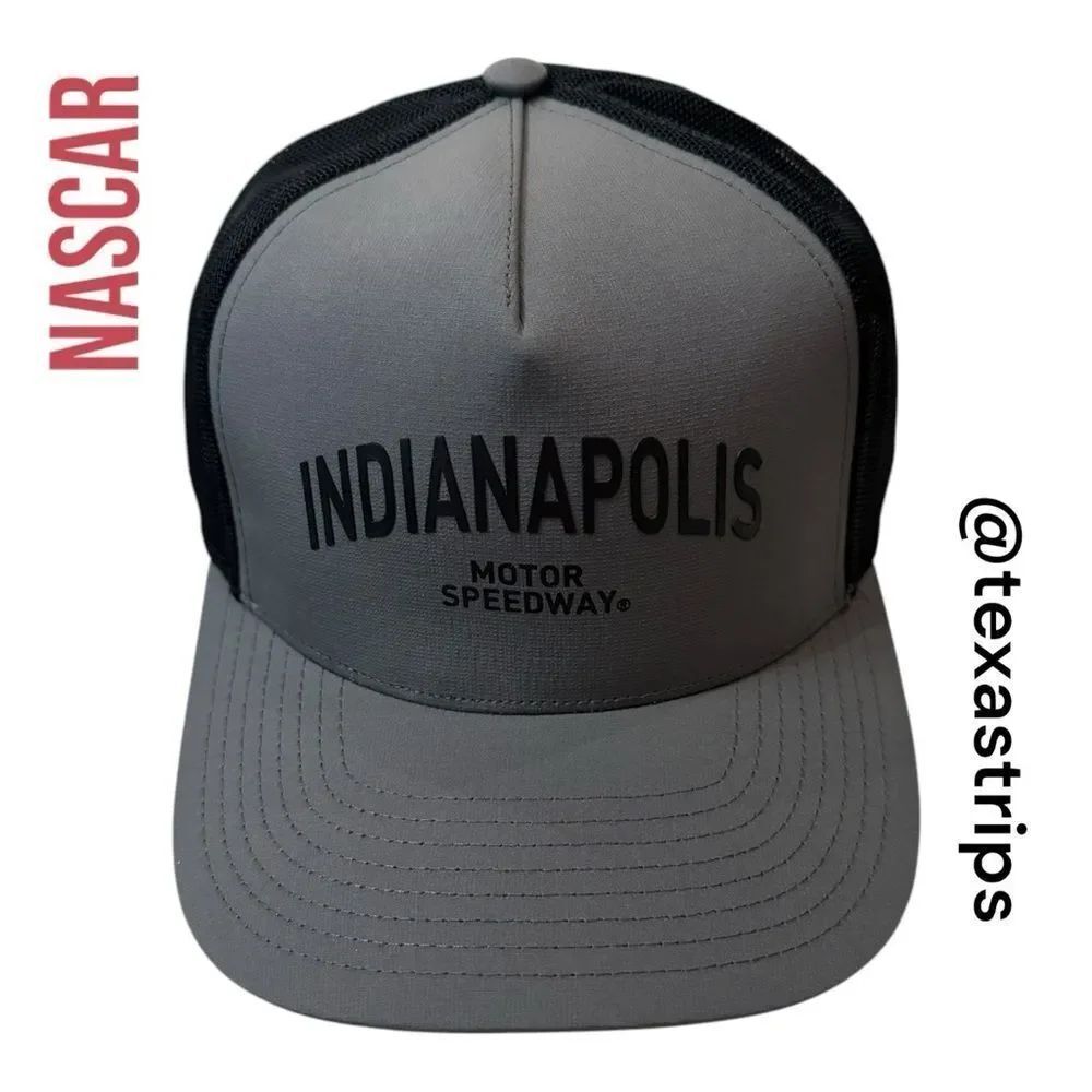 New Indianapolis Motor Speedway Nascar Official Grey Black Mesh Trucker Hat OS